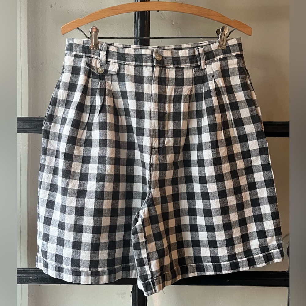 Black & White Gingham Women's Shorts